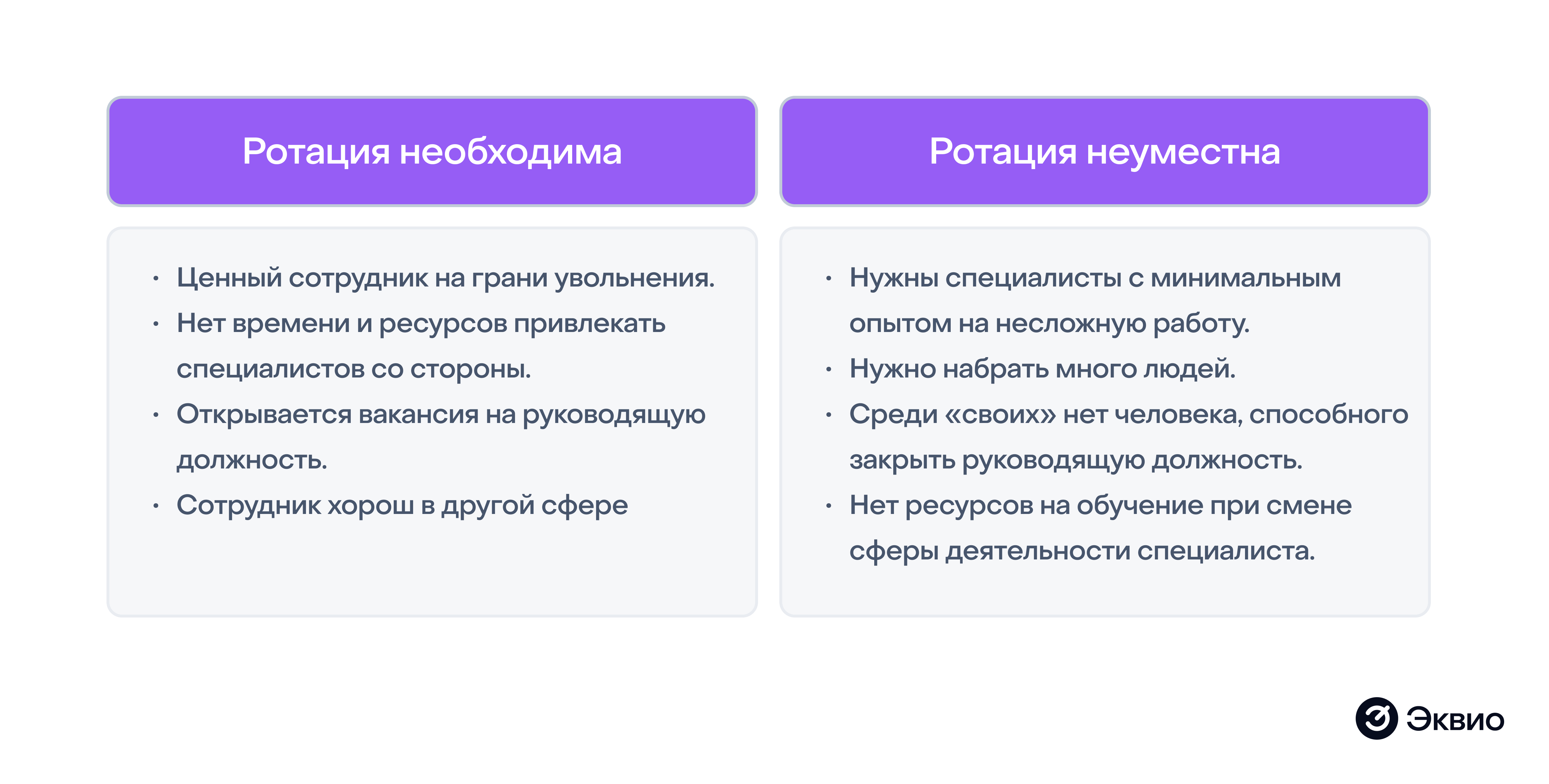 Когда необходима ротация персонала Когда необходима ротация персонала