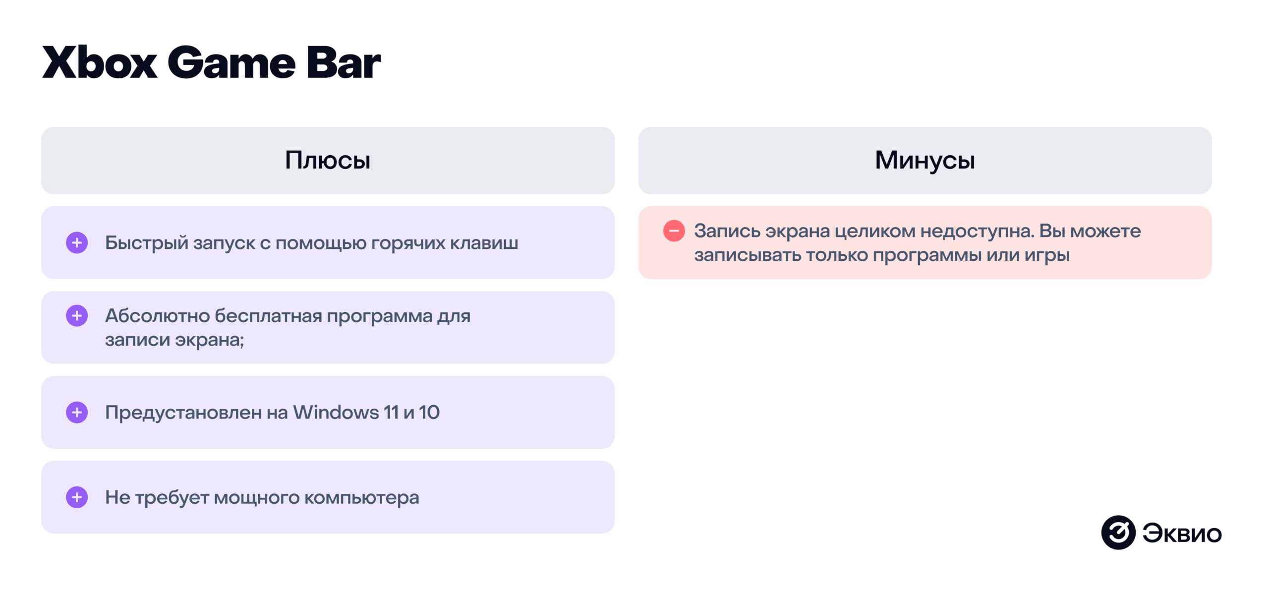 Плюсы и минусы Xbox Game Bar Плюсы и минусы Xbox Game Bar