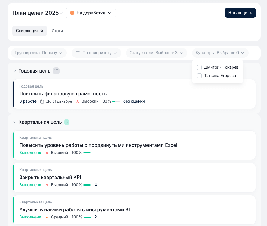 Единообразное отображение плана развития Единообразное отображение плана развития