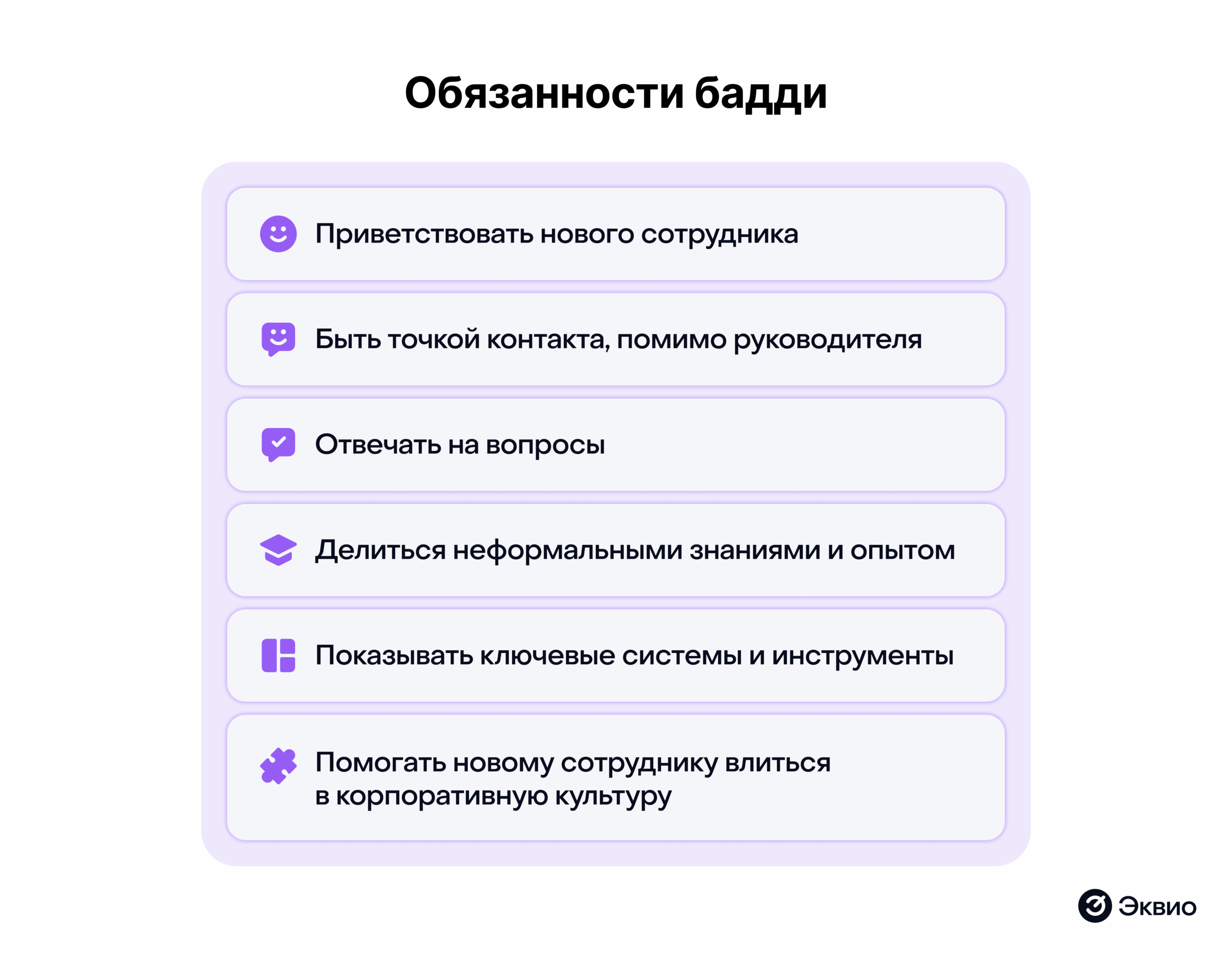 Какие обязанность есть у бадди? Какие обязанность есть у бадди?